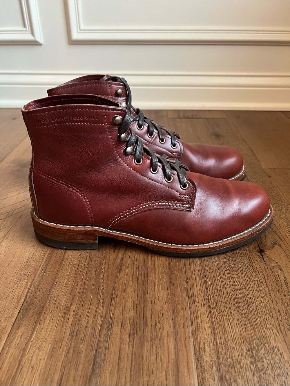 Wolverine 1000 Men’s Evans Boots 9.5 Oxblood Colorway